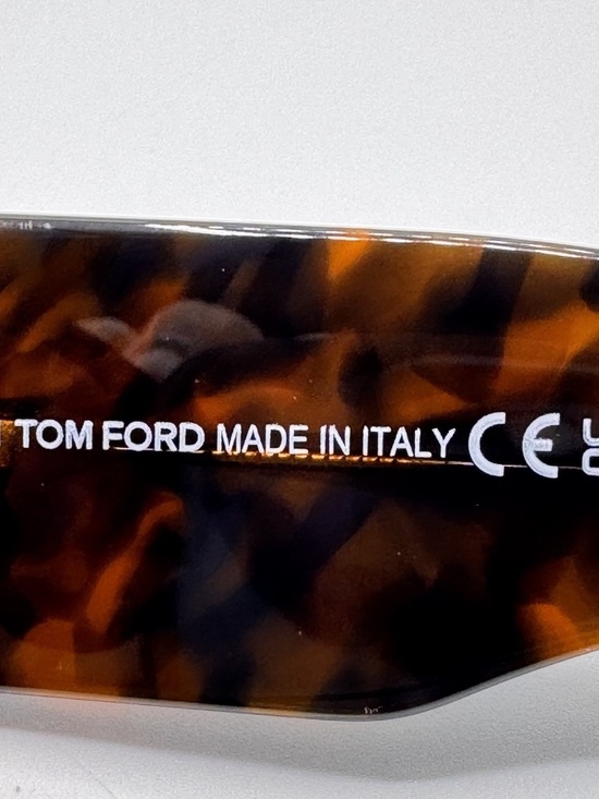 Tom Ford BRONSON TF1044 52S Sunglasses Havana Oversized Aviator Frame Red Lens main image 10